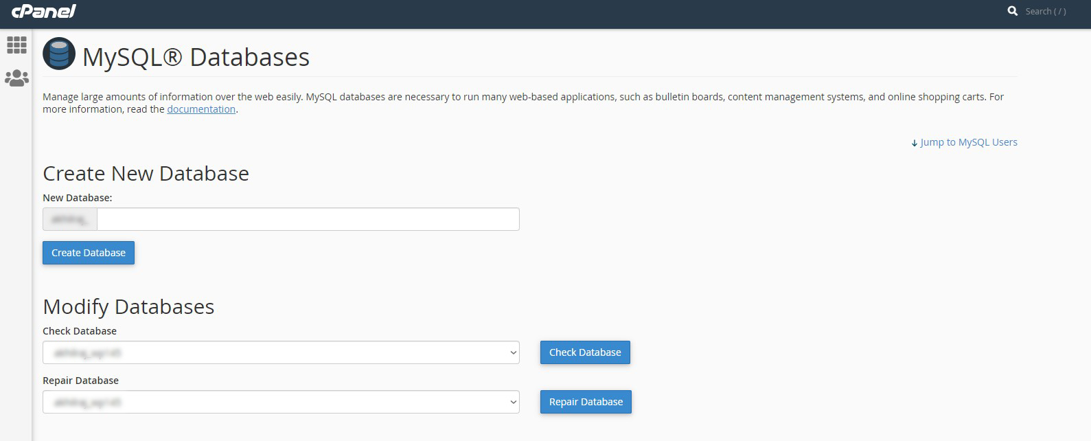 How to create a new MySQL Database in cPanel? – AKR Tricks