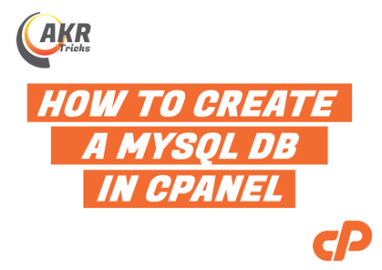 How to create a mysql database in cpanel