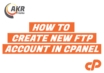 create new ftp account in cpanel